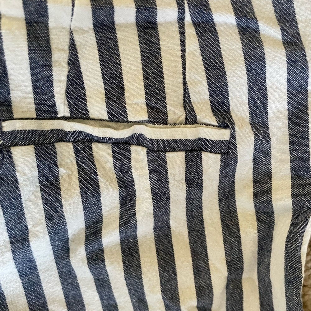 Brandy Melville Navy and White Striped Pants